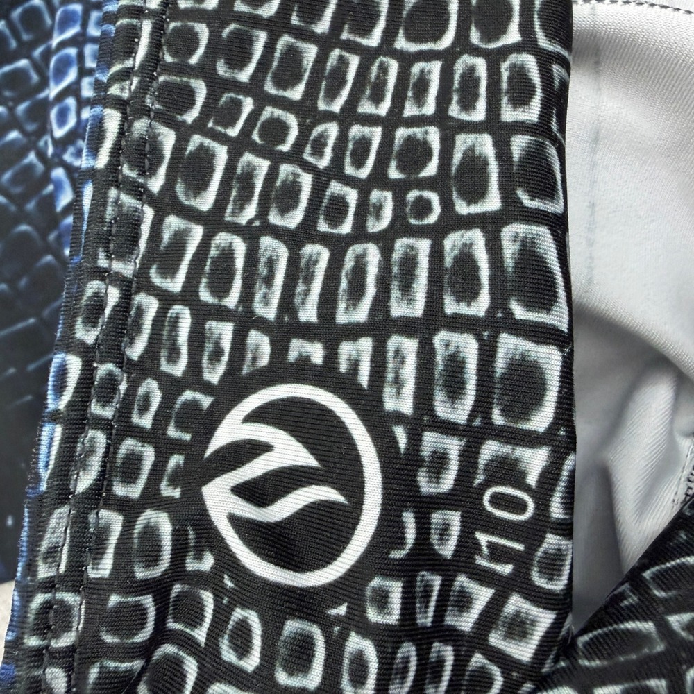 INKNBURN Leggings Mens 10 Blue Crocodile Skin Print Compression Athletic Tights - Picture 6 of 7